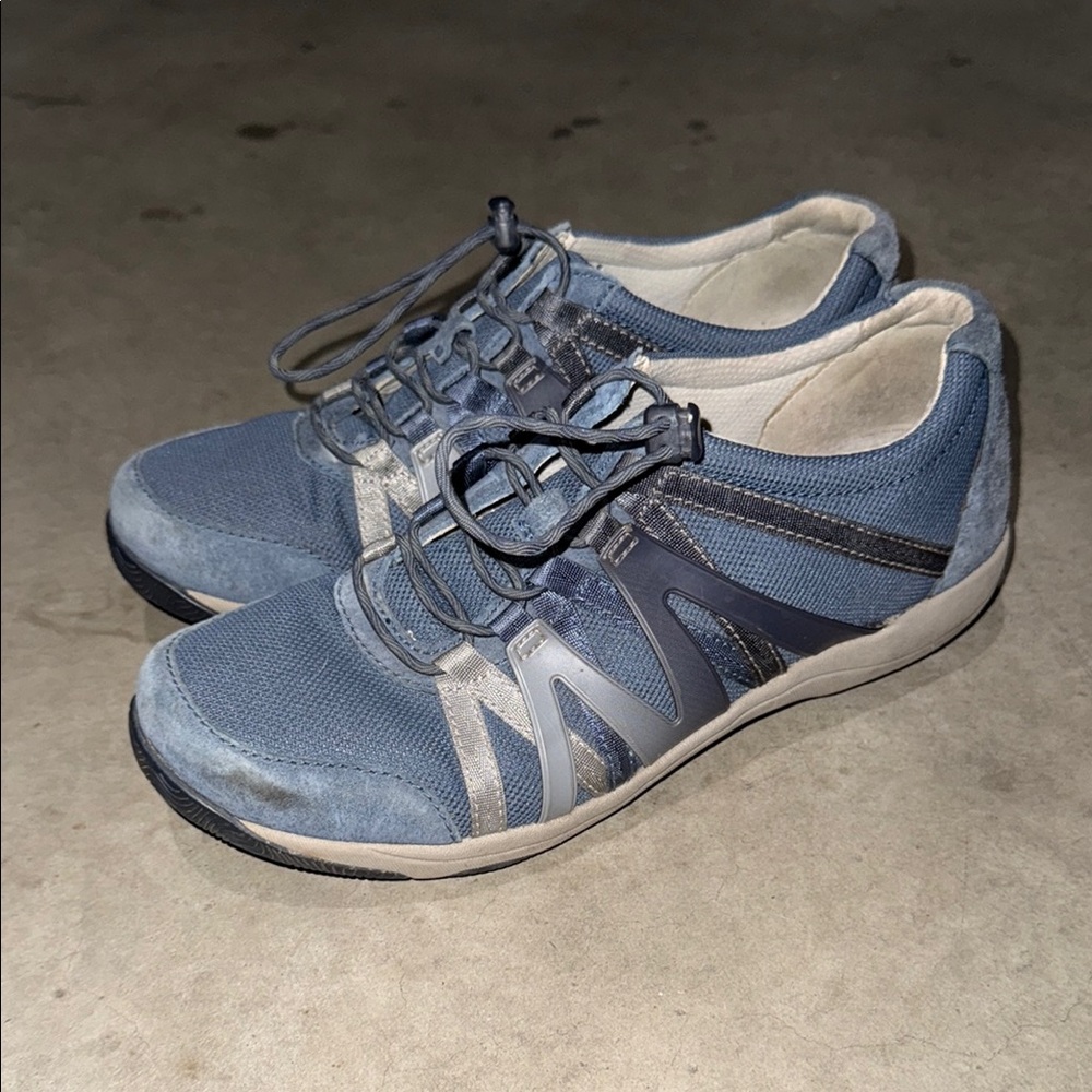 Dansko blue women’s Henrietta slip on size EU 40 size 8.5 no laces adjustable